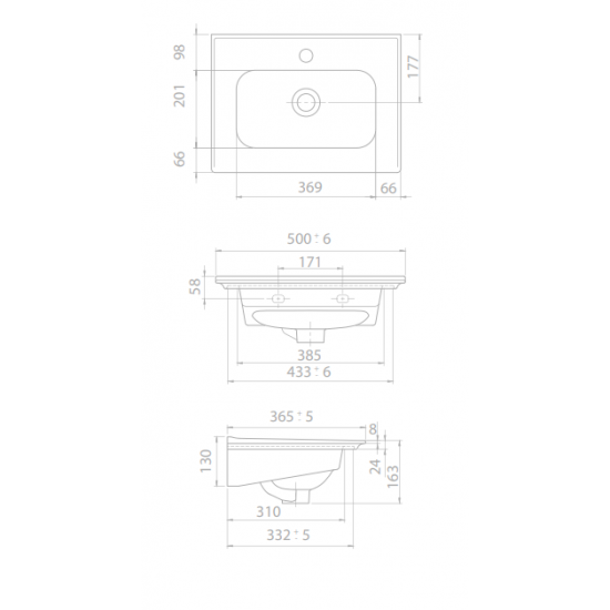 Νιπτήρας Επίπλου Πορσελάνης 50x36cm Cerastyle Blue 041900-u Λευκό Νιπτήρας Επίπλου Πορσελάνης 50x36cm Cerastyle Blue 041900-u Λευκό